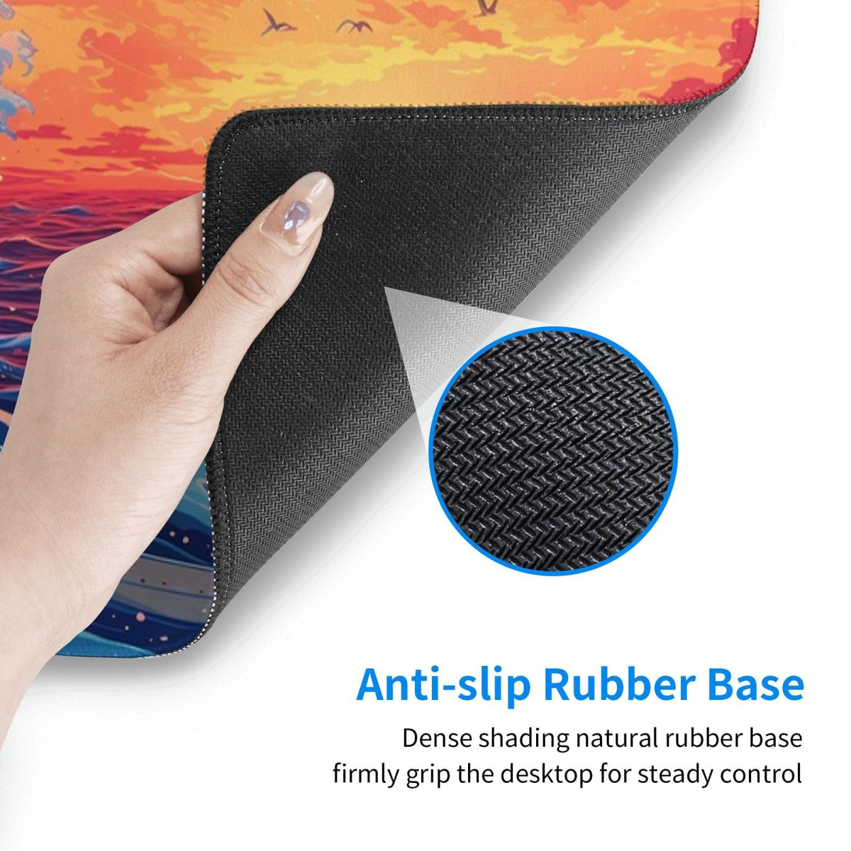 Gaming Mouse Pad Desk Pad,Extended Big Mouse Pad,31.5x11.8 Inch Long Computer Keyboard Mouse Mat