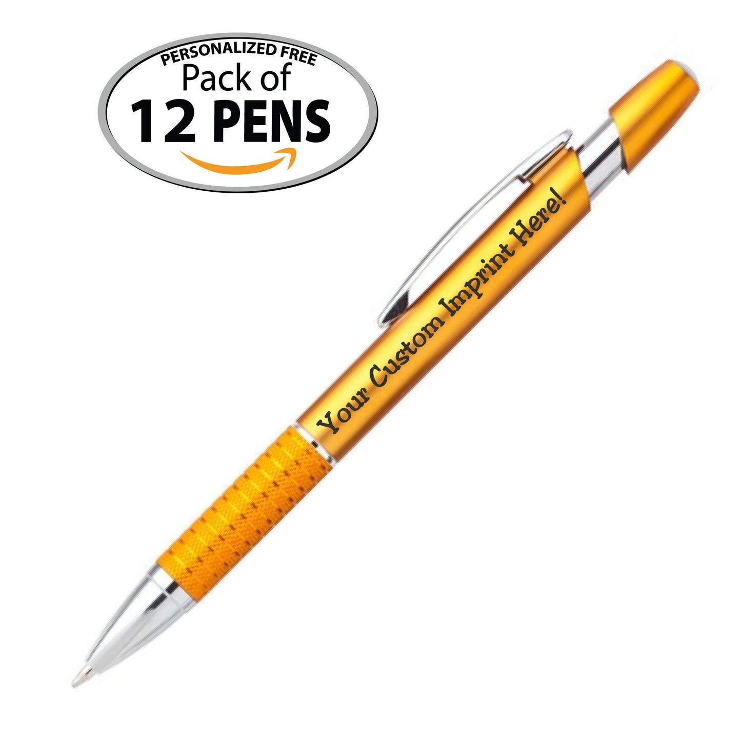 ExpressDesigns™ Personalized Ballpoint Pens Click action Custom Black writing ink - The Sleeker