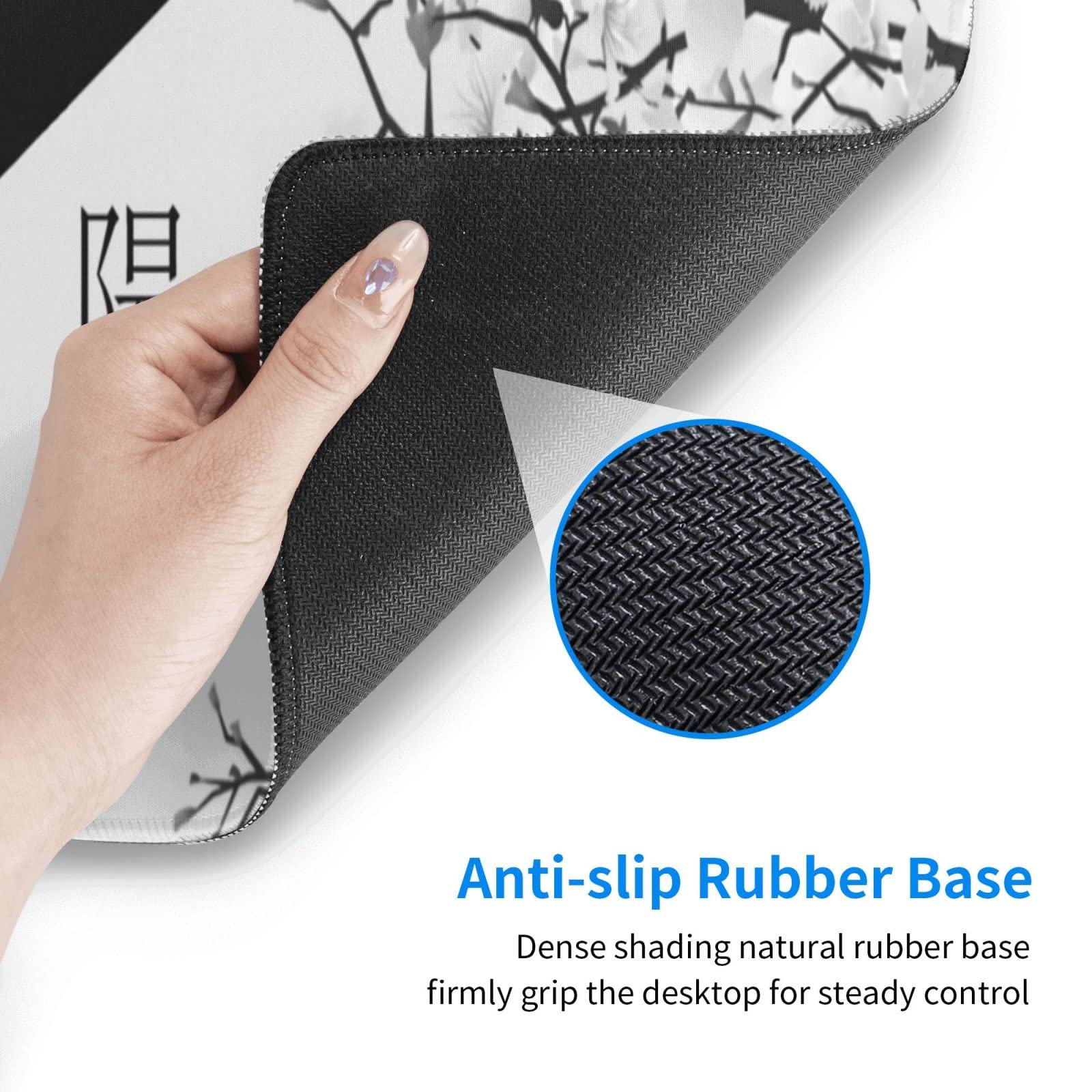 BEYIMEN Japanese Large Gaming Mouse Pad, Cherry Blossom Pattern