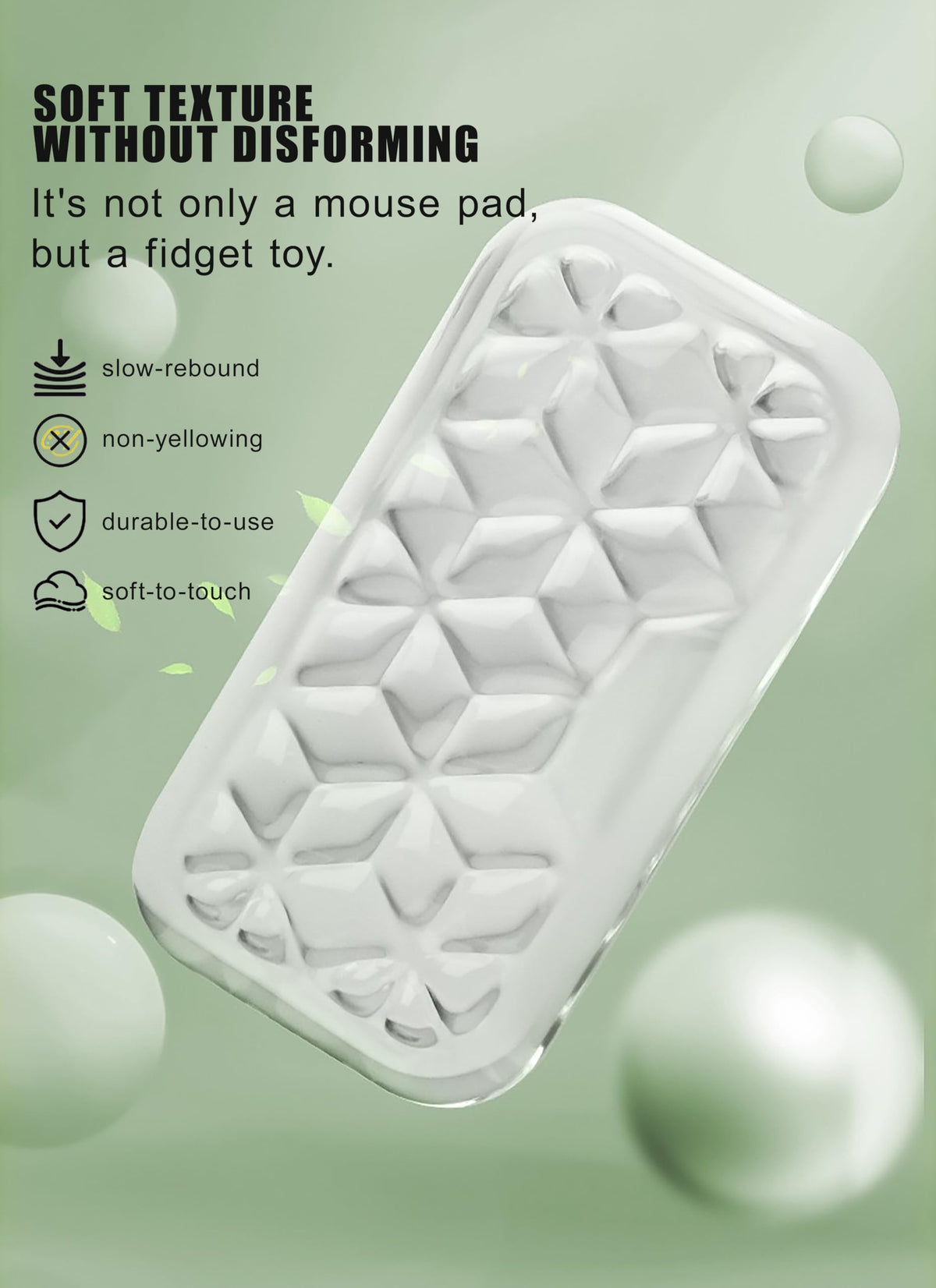 Aszqvd Mouse Pad with Wrist Rest, Soft Cloud Gel Keyboard Mouse Pad Set with Hand Wrist Support