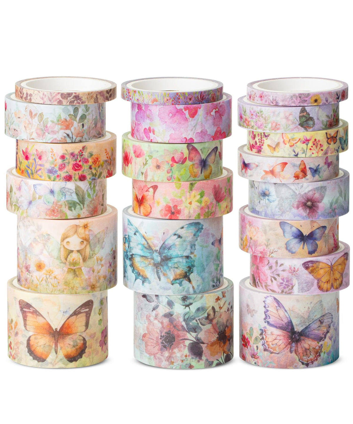Mr. Pen- Washi Tape Set, 20 Rolls, Assorted Sizes, 4.37 Yards/Roll