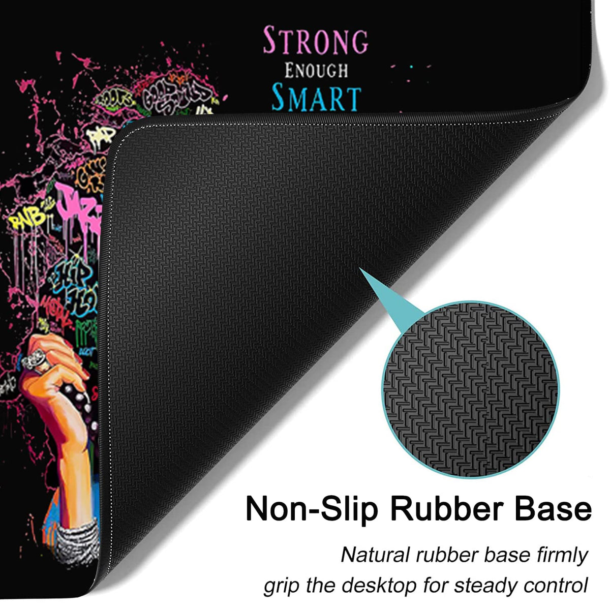 Large Mouse Pad, Extended Office Desk Pad 31.5x11.8in,Ergonomic Memory Foam Mouse Wrist Rest
