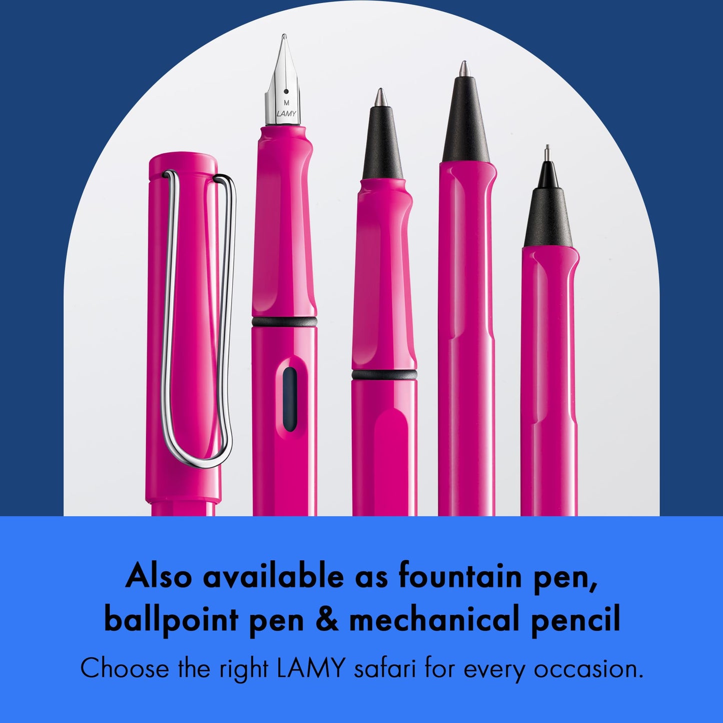 Lamy safari pink - Rollerball Pen with ergonomic grip & line width M - for pleasant long writing