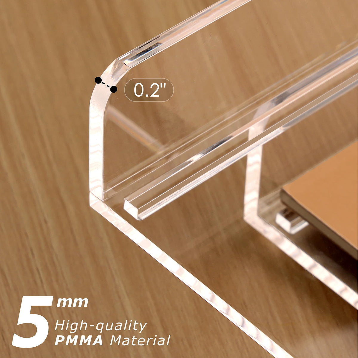 SANRUI 4 Tier Stackable Paper Letter Tray, Acrylic Vertical File Tray A4 Desk Organizer and
