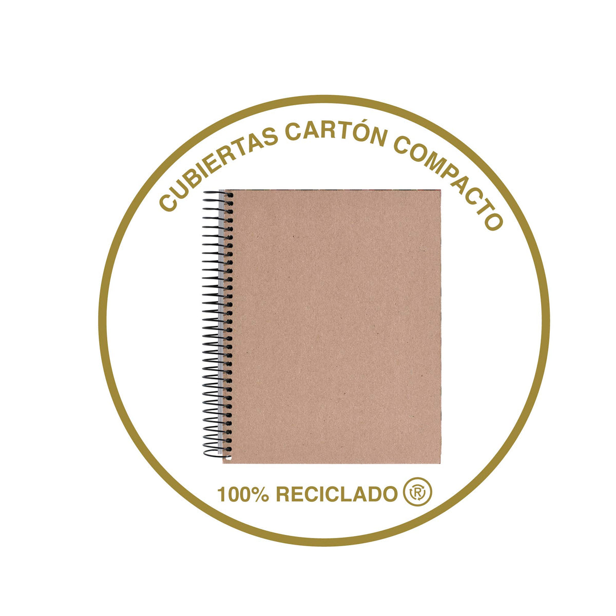 Miquelrius 2937 – Notebook 4 Recycled Cardboard ecoazteca M (DIN A5, 148 x 210 mm, 120 Sheets, 80