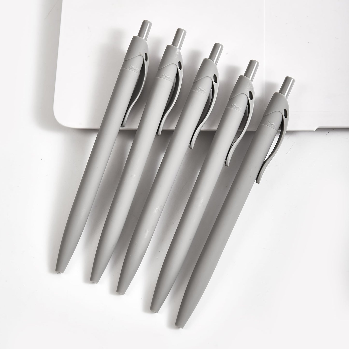 Wiaziert BallPoint Pens, 100 Pack (BLACK Ink),Bulk Pens, Grey Barrel,Click Pens for Office Home and