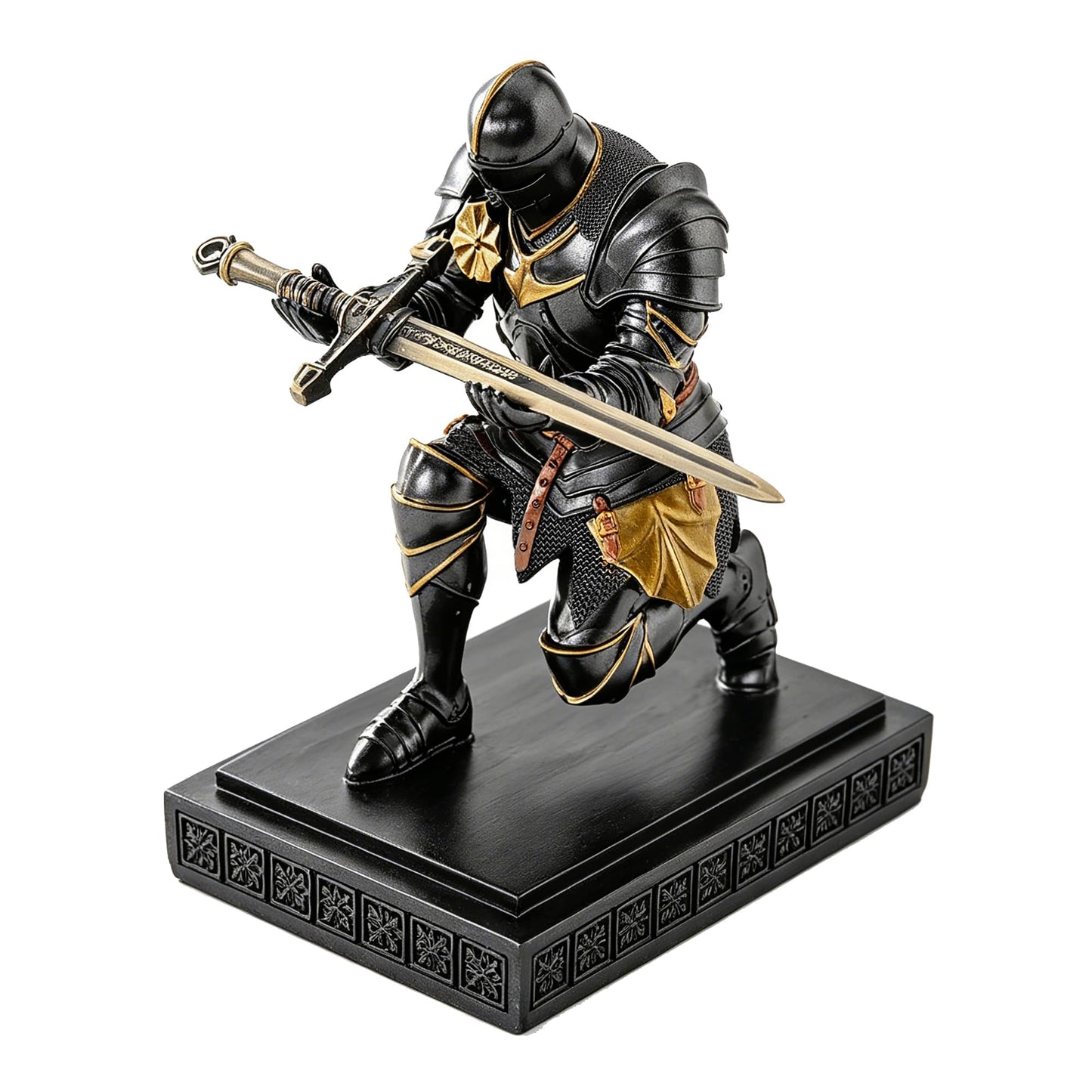 Medieval Warrior Knight Pen Holder Fun Desk Accessories Paperweight Iron