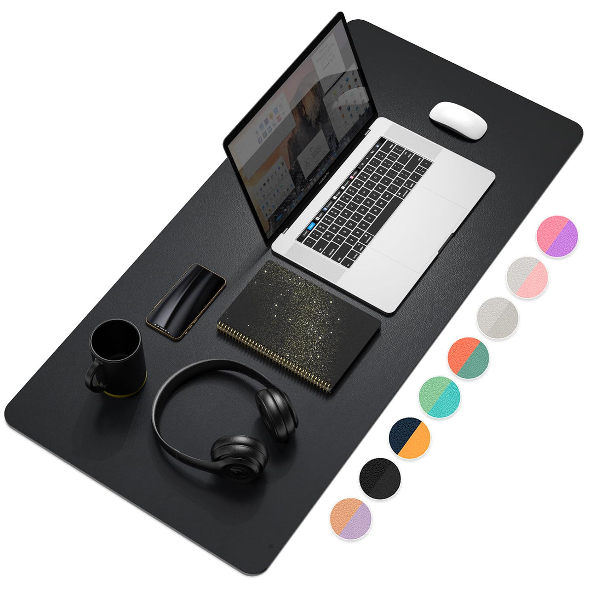 YSAGi Desk Mat, Mouse Pad,Waterproof Leather Desk Pad Large for Keyboard and Mouse,Dual-Sided Mouse