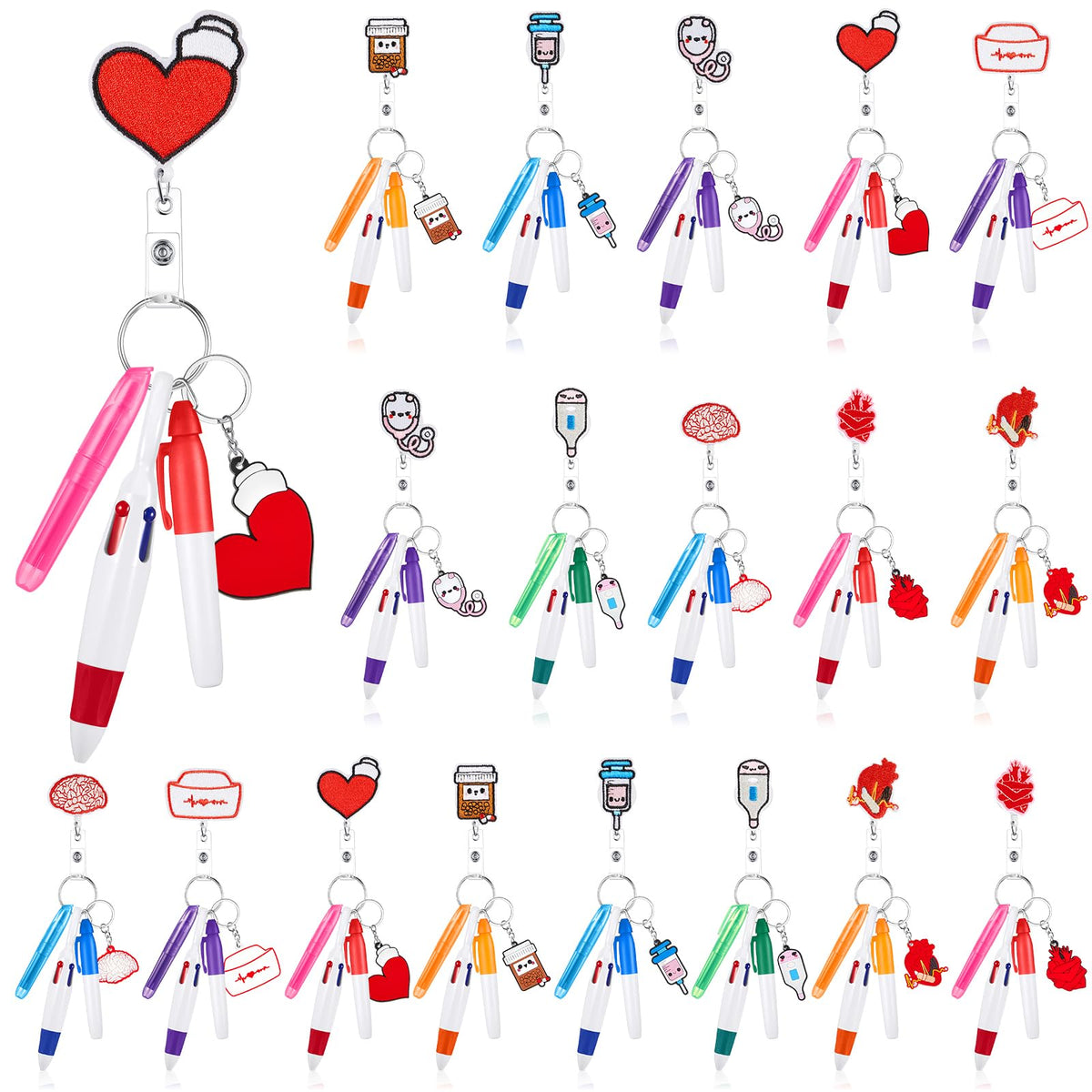 Henoyso Nurse Badge Reel Bulk,108 Pcs,Stylish