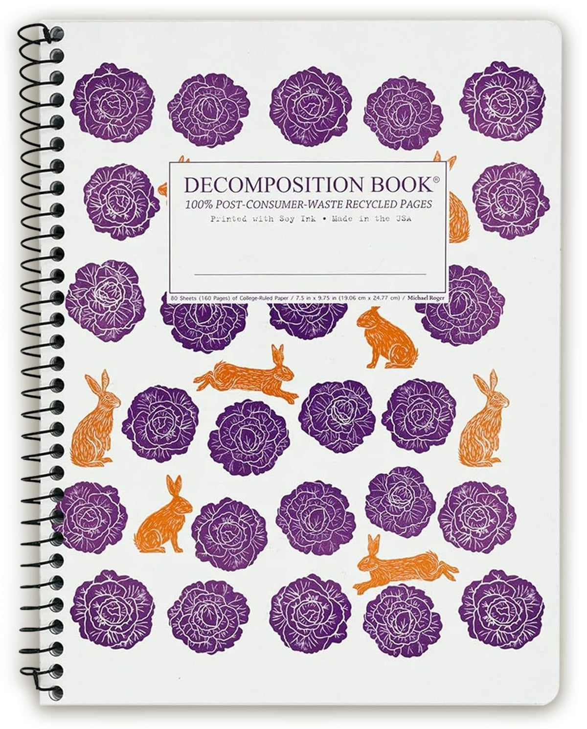 Decomposition Cabbage Patch College Ruled Spiral Notebooks – 9.75 x 7.5 Journal with 160 Lined