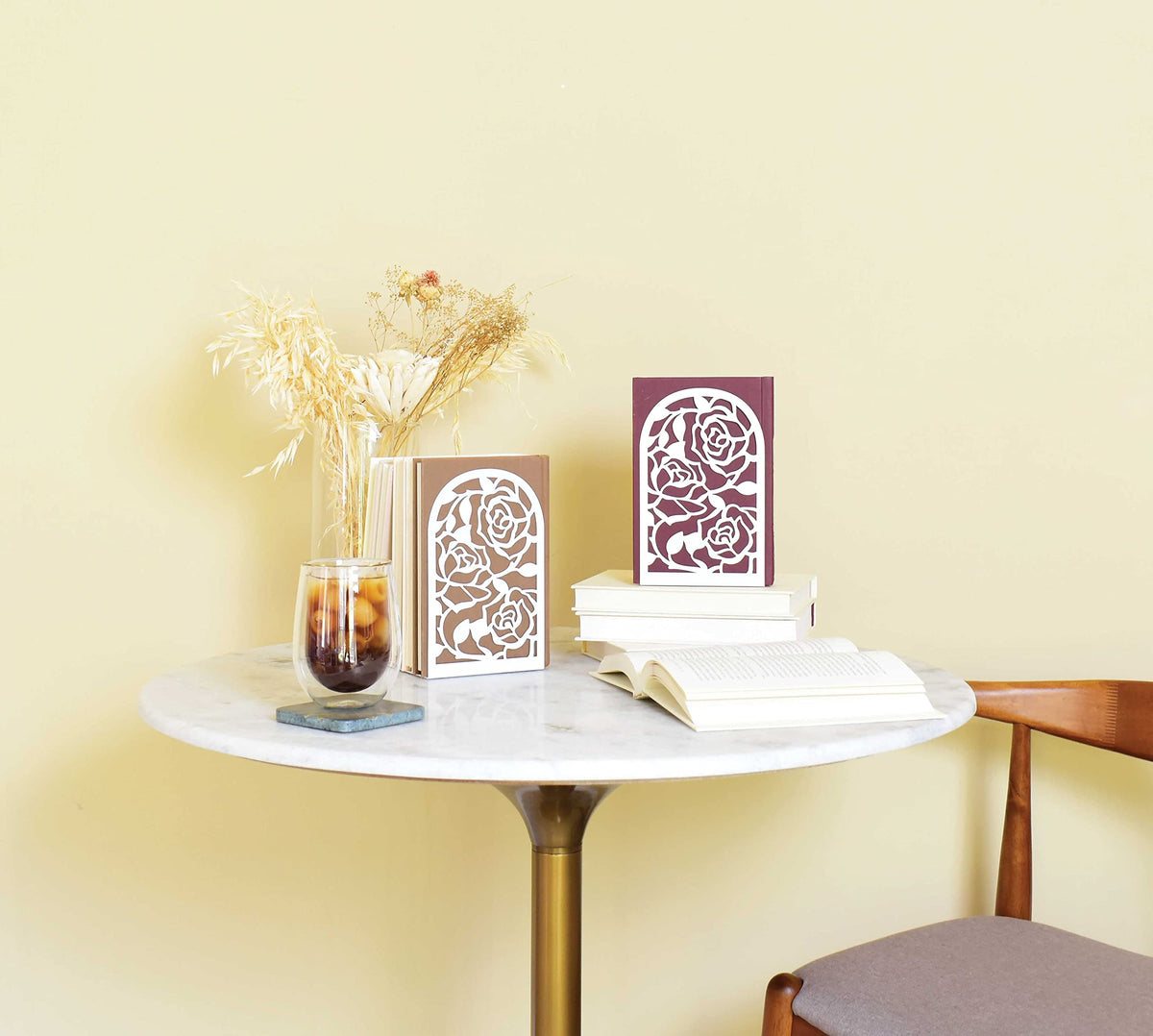 CNK Book Ends, Premium BookEnds for Bookend Shelves, Book Stopper Metal Book Ends for Home Office