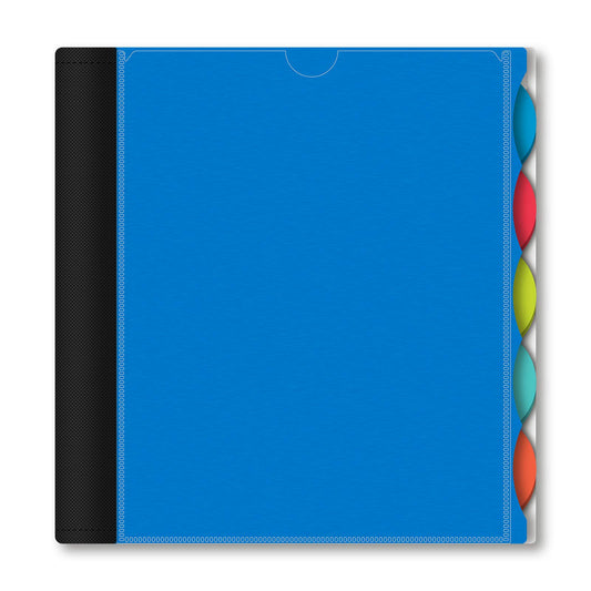 IQ+ iScholar iQ+ Poly Cover 10 Subject Notebook, College Ruled, 11 x 8.5 Inch, 250 Sheets, Blue