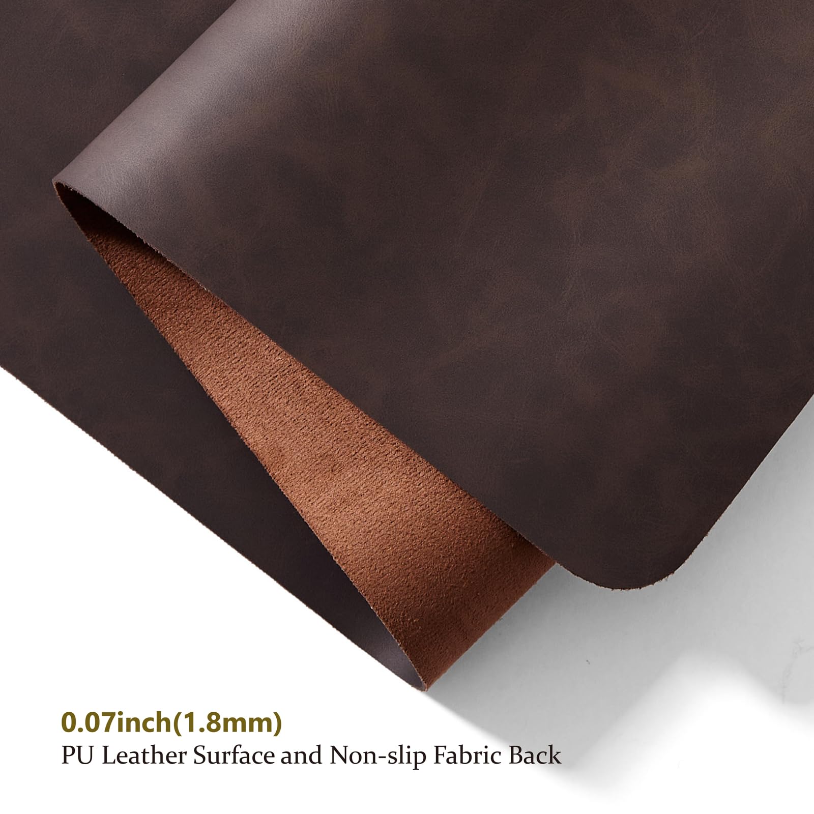 Distressed Leather Desk Mat - Non-Slip PU Desk Pad for Office and Home - Desk Organization and