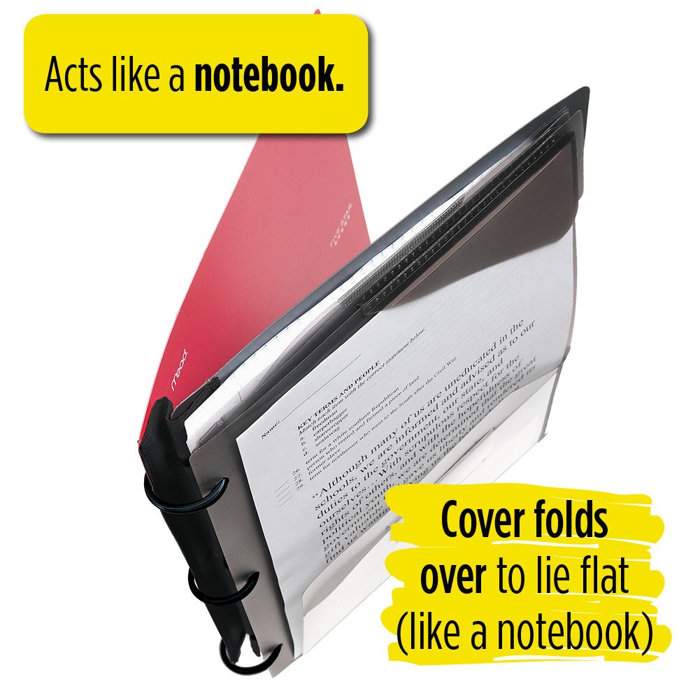 Five Star Flex Hybrid NoteBinder, 1 Inch Binder with Tabs, Notebook and 3 Ring Binder All-in-One