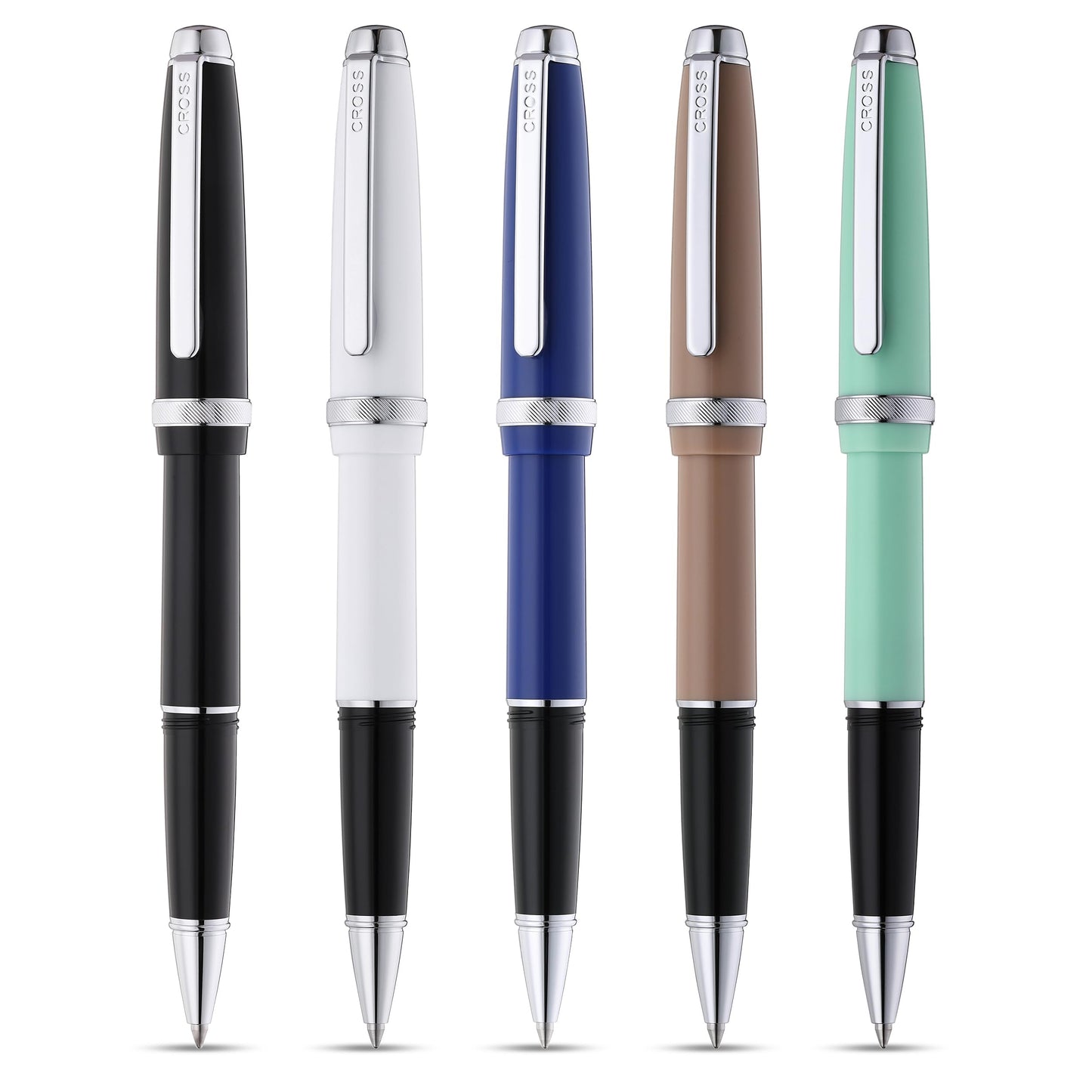 Cross Lume Seafoam Polished Chrome Ballpoint Pen, Medium Point, Black Ink