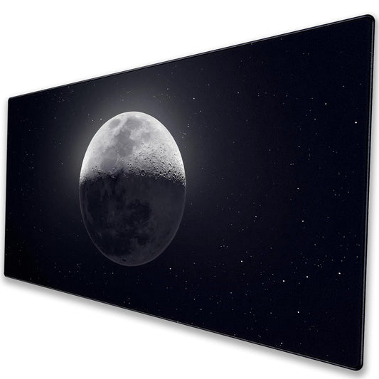 Black Moon Desk Mat, Astronomy XXL Large Gaming Mouse Pad 31.5x15.7 in