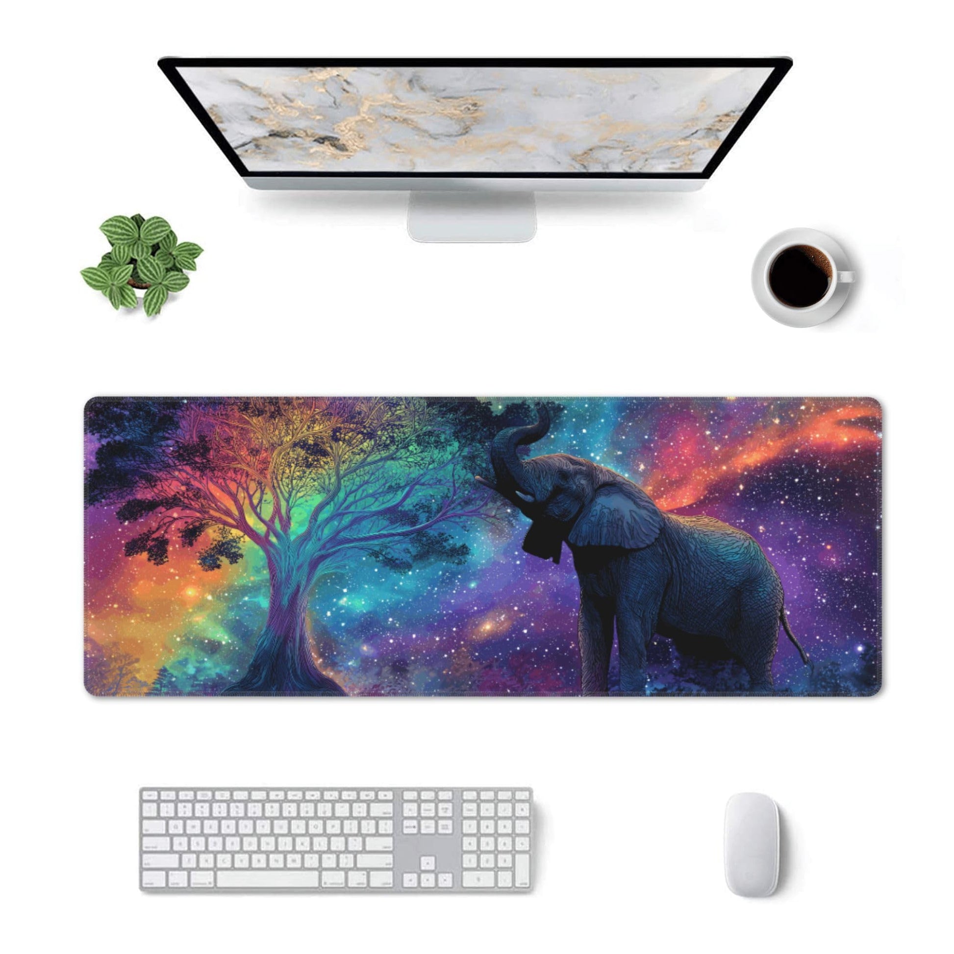 Elephant Mouse Pad Extended Large Gaming Mouse Pad XL Stitched Edges for Gamer Home Office 31.5 X