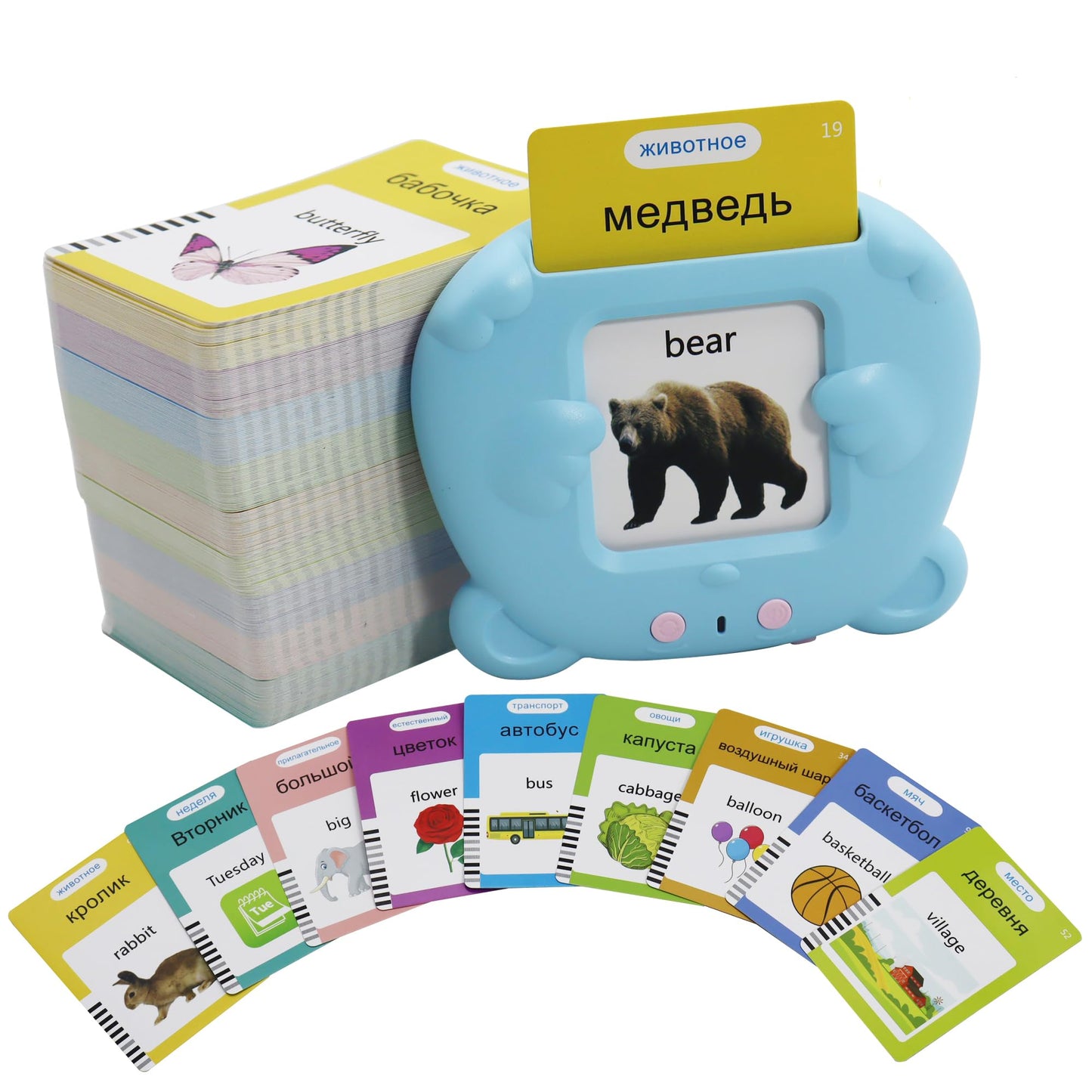 MAYAPHILOS Russian and English Flash Card with 510 Sight Words