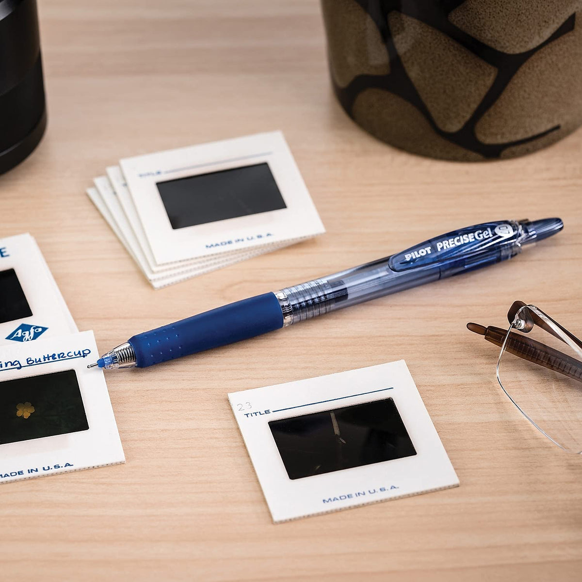 PILOT Precise Gel BeGreen Refillable & Retractable Rolling Ball Pens, Fine Point, Black Ink
