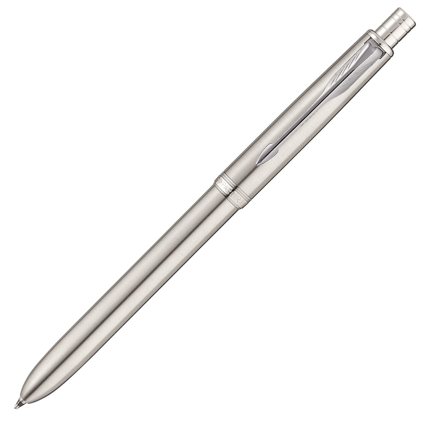 PARKER S111306720 Multi-functional Pen, Stainless Steel CT, 3 in 1 Ballpoint Pen, 2 Colors (Red &
