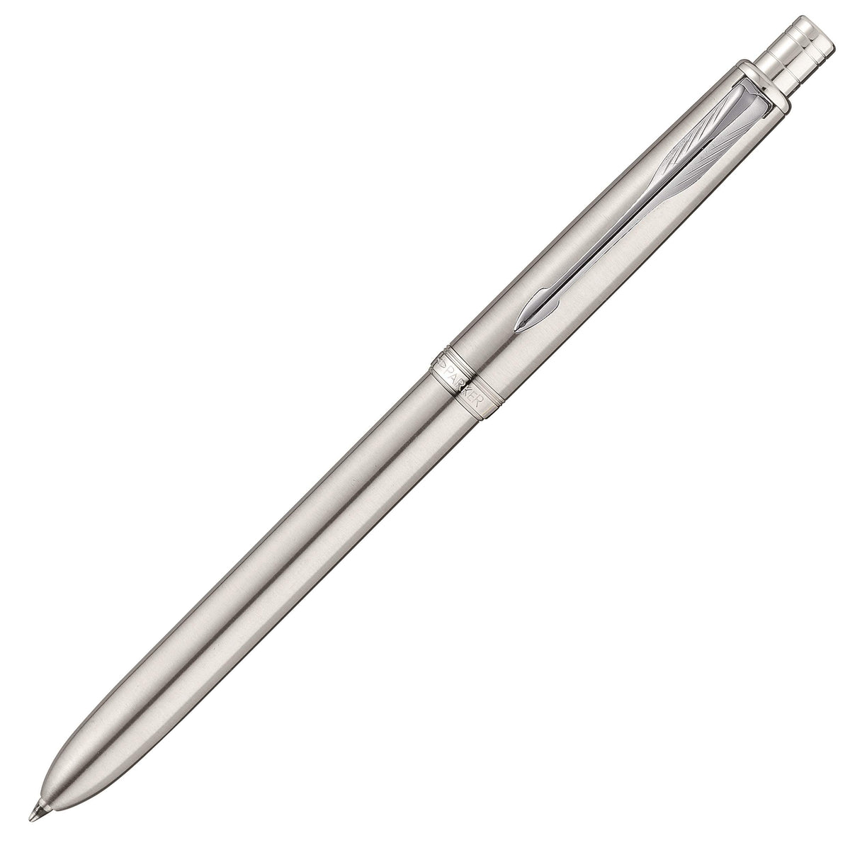 PARKER S111306720 Multi-functional Pen, Stainless Steel CT, 3 in 1 Ballpoint Pen, 2 Colors (Red &