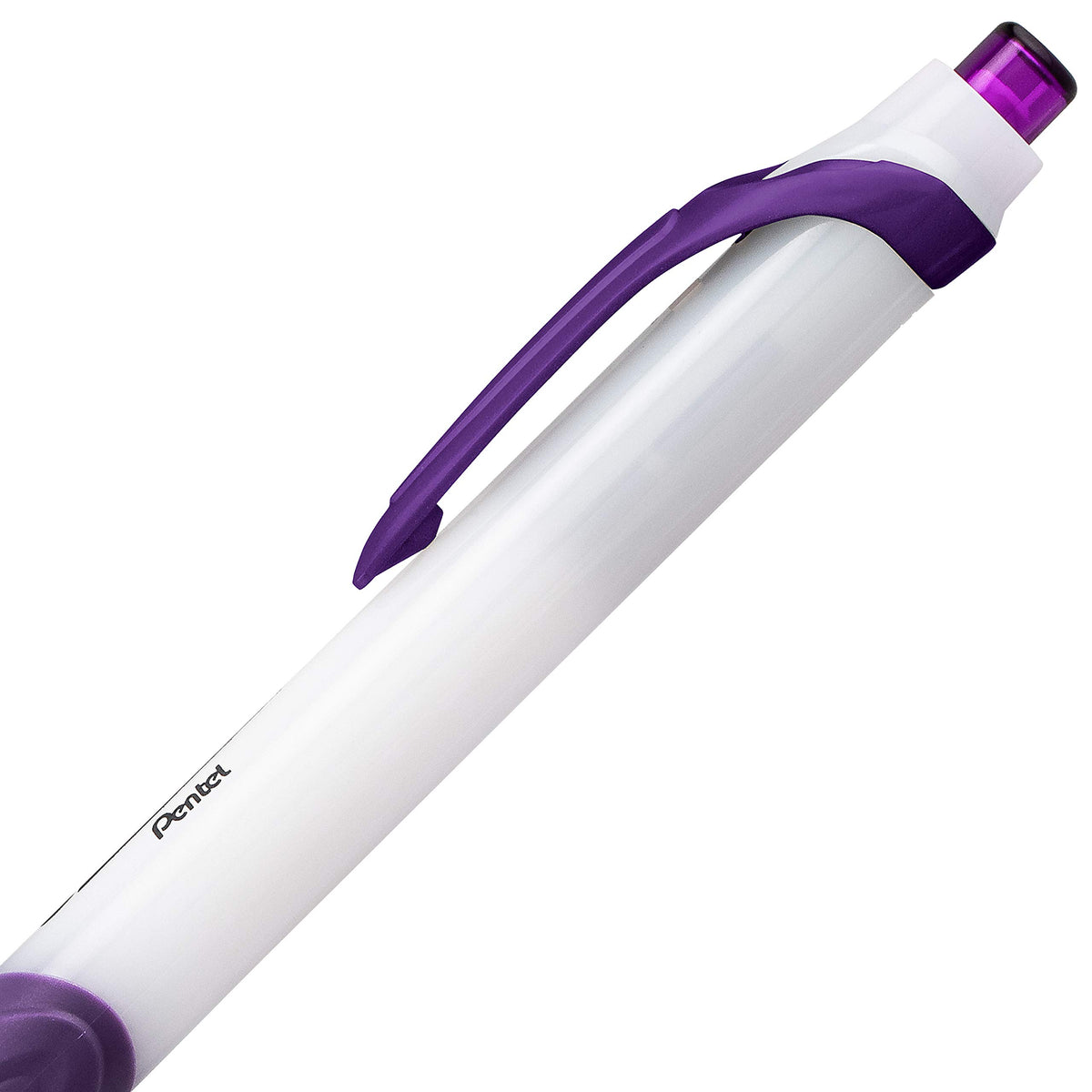Pentel GlideWrite Ballpoint Pen with TechniFlo Ink, (1.0mm) Medium Line, Violet, Box of 12 (BX910-V)