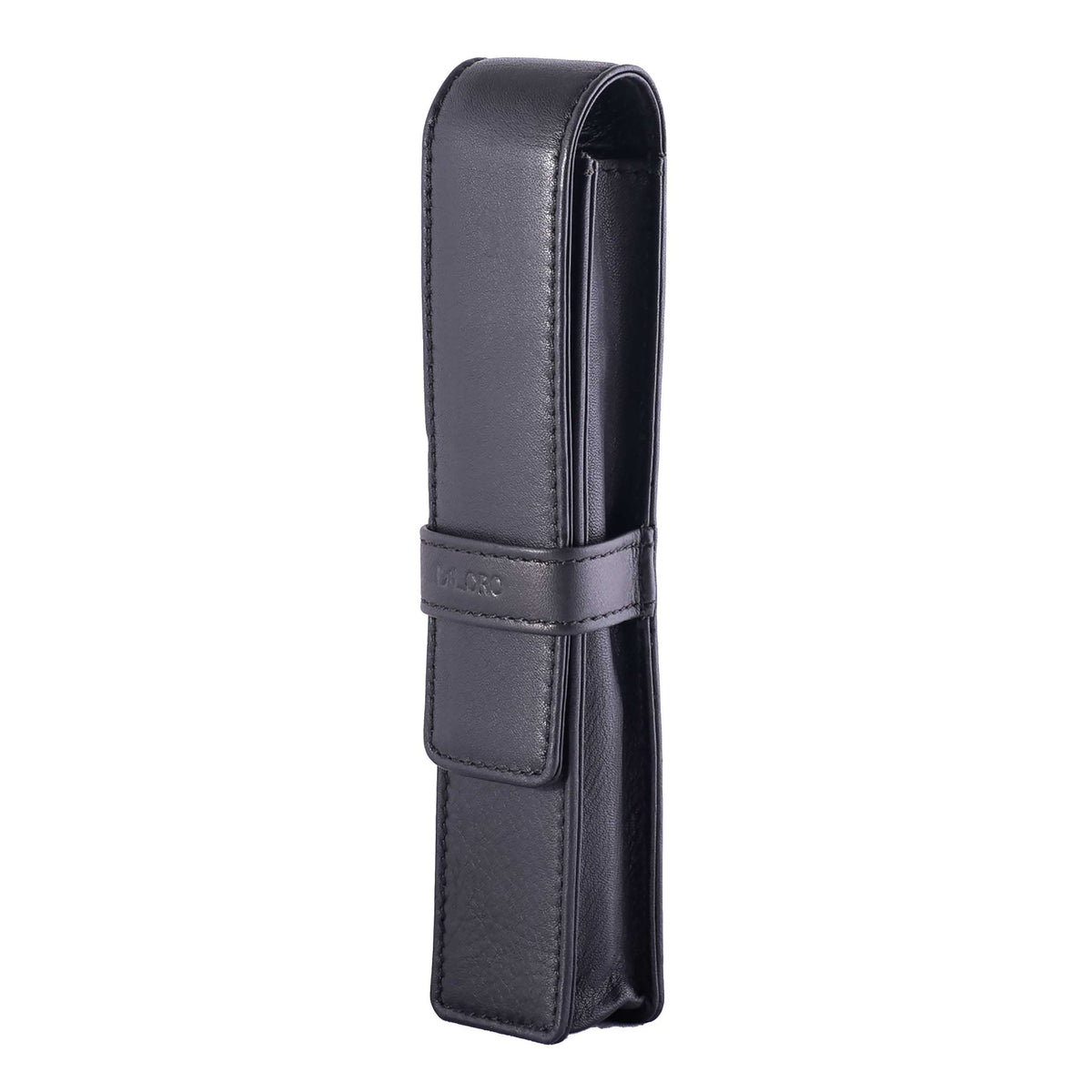 DiLoro Leather Single Pen Case Pencil Pouch Holder for One Fountain Ballpoint Rollerball Pen and