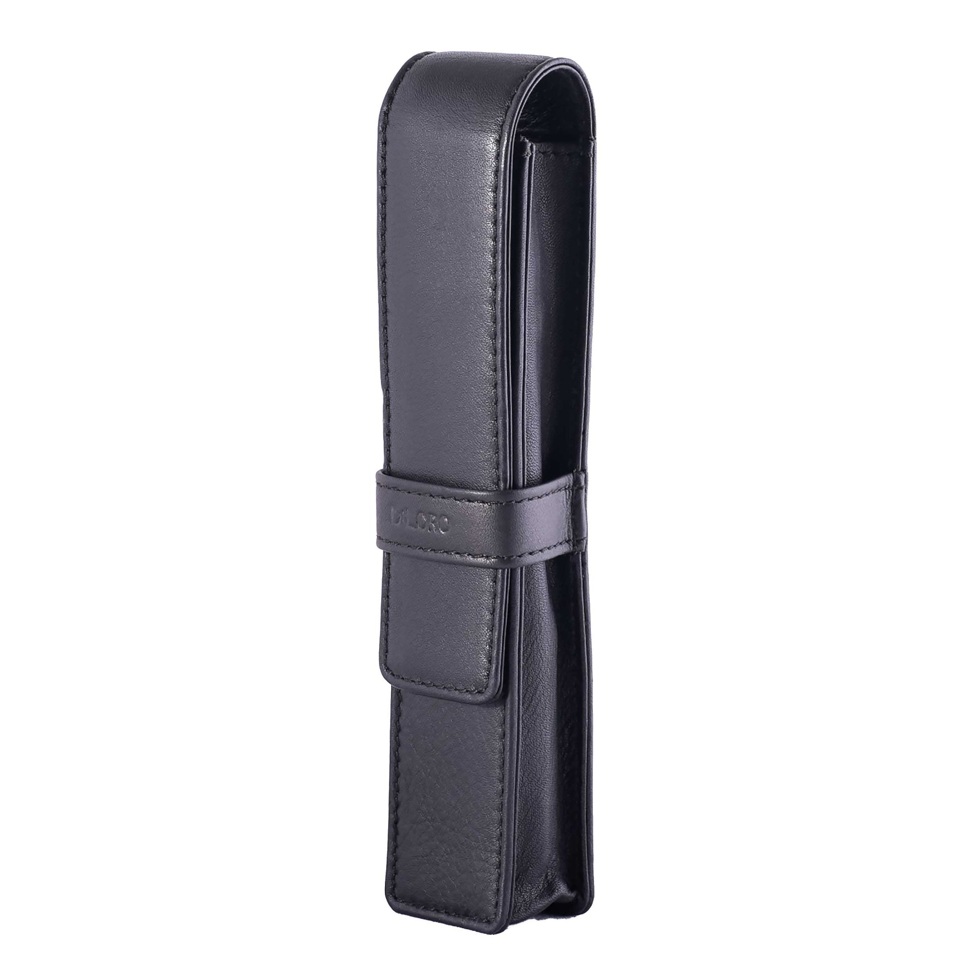 DiLoro Leather Single Pen Case Pencil Pouch Holder for One Fountain Ballpoint Rollerball Pen and