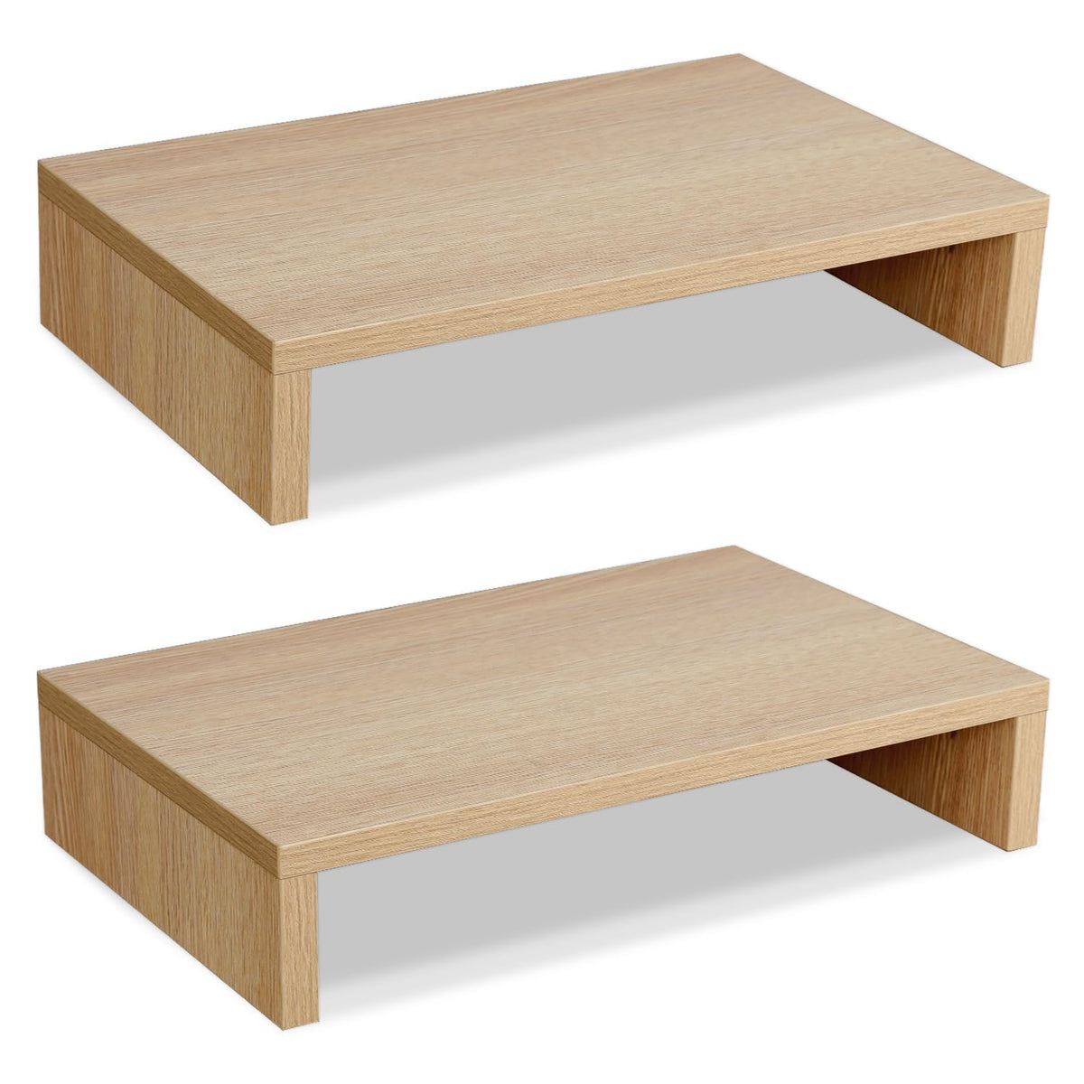 TEAMIX Wood Monitor Stand Riser-2 Packs, Maple