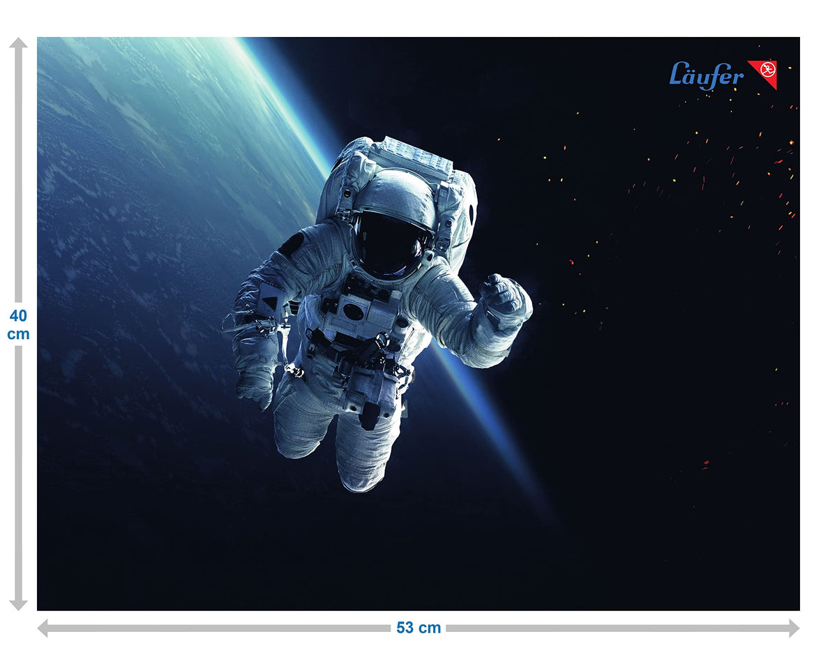Läufer 46659 Astronaut Desk Mat, 53 x 40 cm, Non-Slip Desk Mat for Children, Accessories for