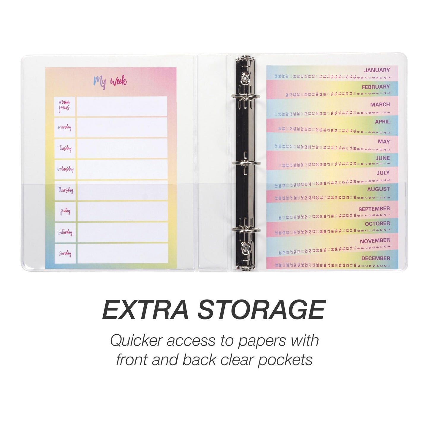Samsill Durable 1 Inch Mini 3 Ring Binder, Round Ring Binder, Holds 5.5 x 8.5 Inch Documents