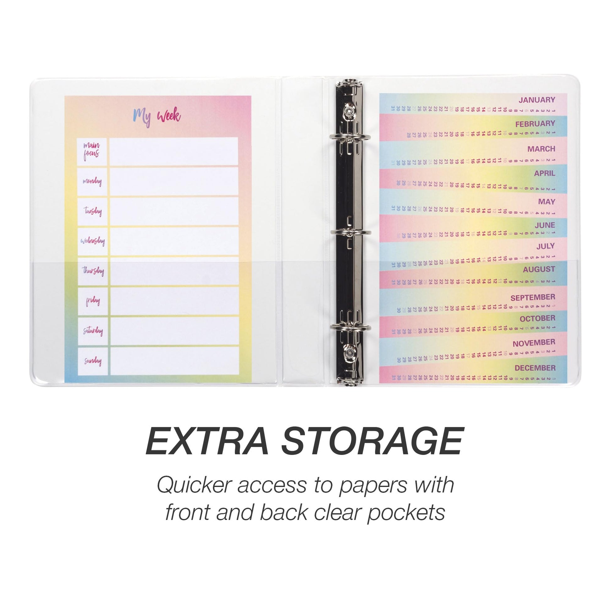 Samsill Durable 1 Inch Mini 3 Ring Binder, Round Ring Binder, Holds 5.5 x 8.5 Inch Documents