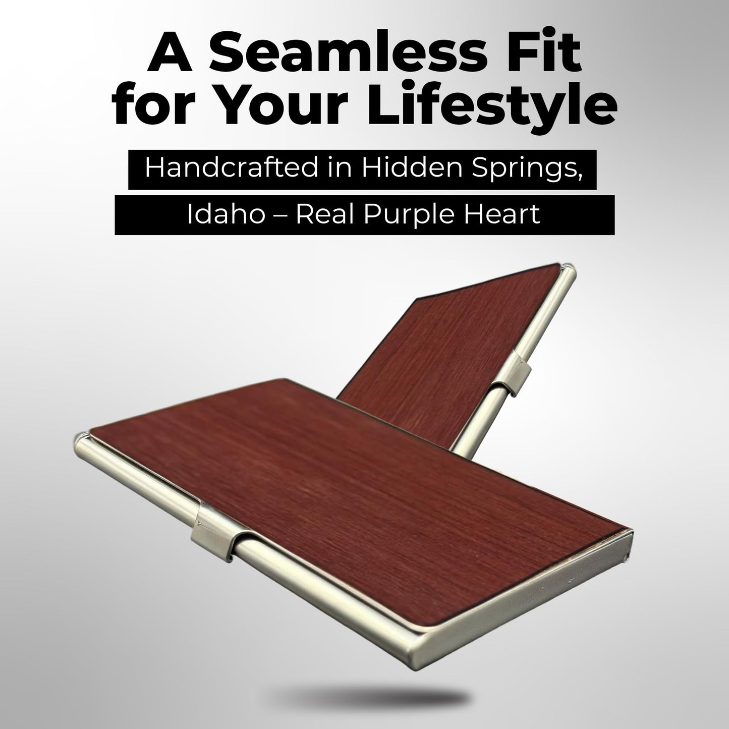 WUDN Handcrafted Business Card Holder Wallet For Men and Women | Holds Up to 20-25 B-Cards or 8-10