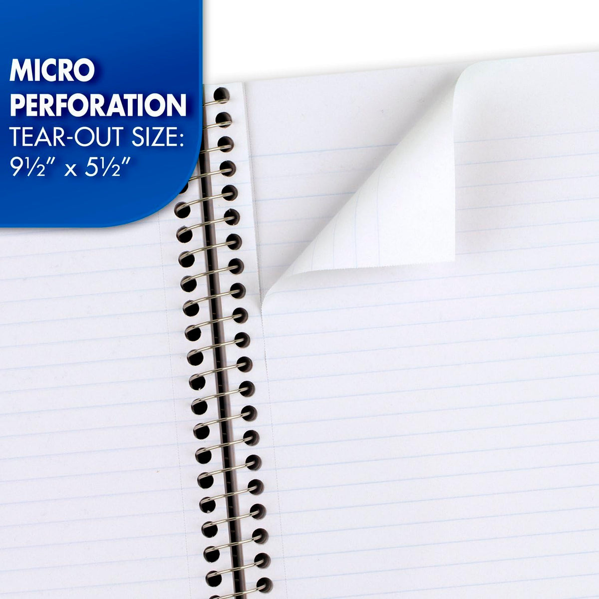 Mead Small Spiral Notebook, 3-Subject, College Ruled Paper, 9-1/2" x 5-1/2", 150 Sheets per