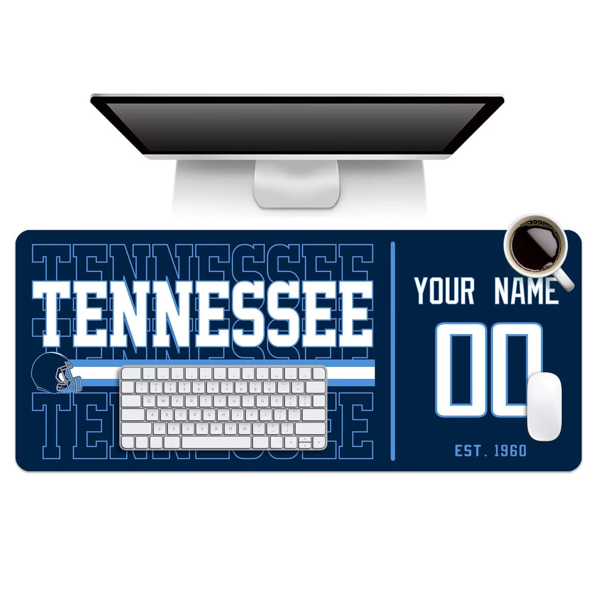 ANTKING Tennessee Mouse Pad Custom Name and Number Desk Pad for Men Women Youth Gifts