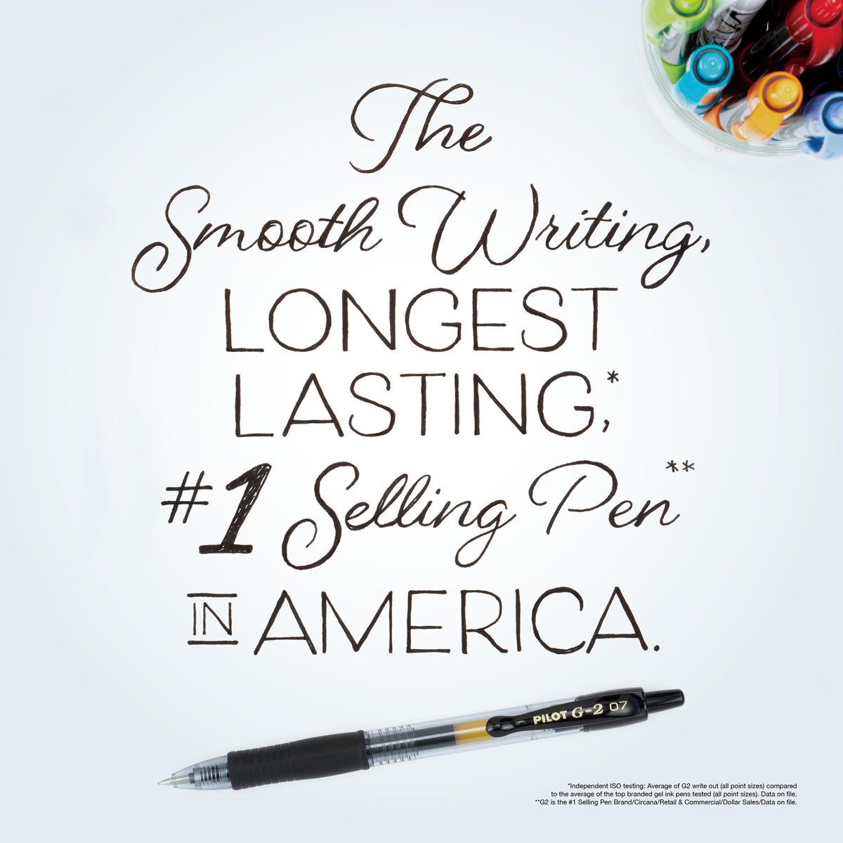 PILOT G2 Premium Gel Roller Pens, 1 mm, Pack of 14, Black, Blue, Red