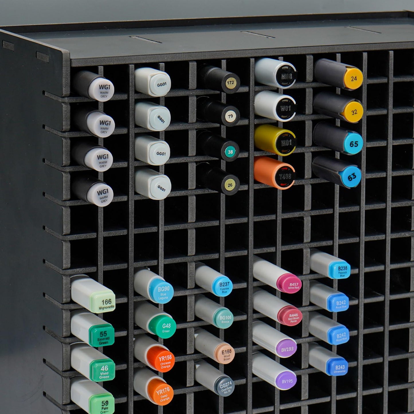 SANFURNEY Marker Pen Organizer Holder for 240 Markers Black