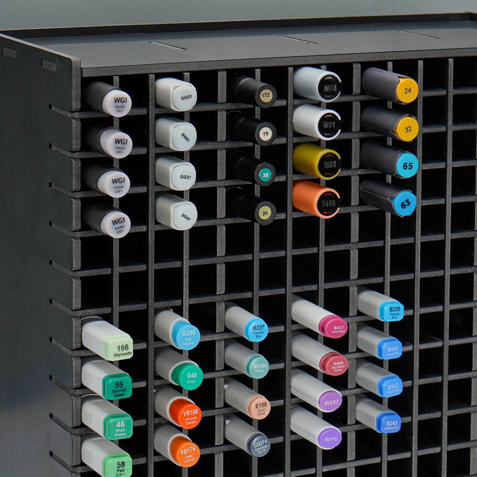 SANFURNEY Marker Pen Organizer Holder for 240 Markers Black