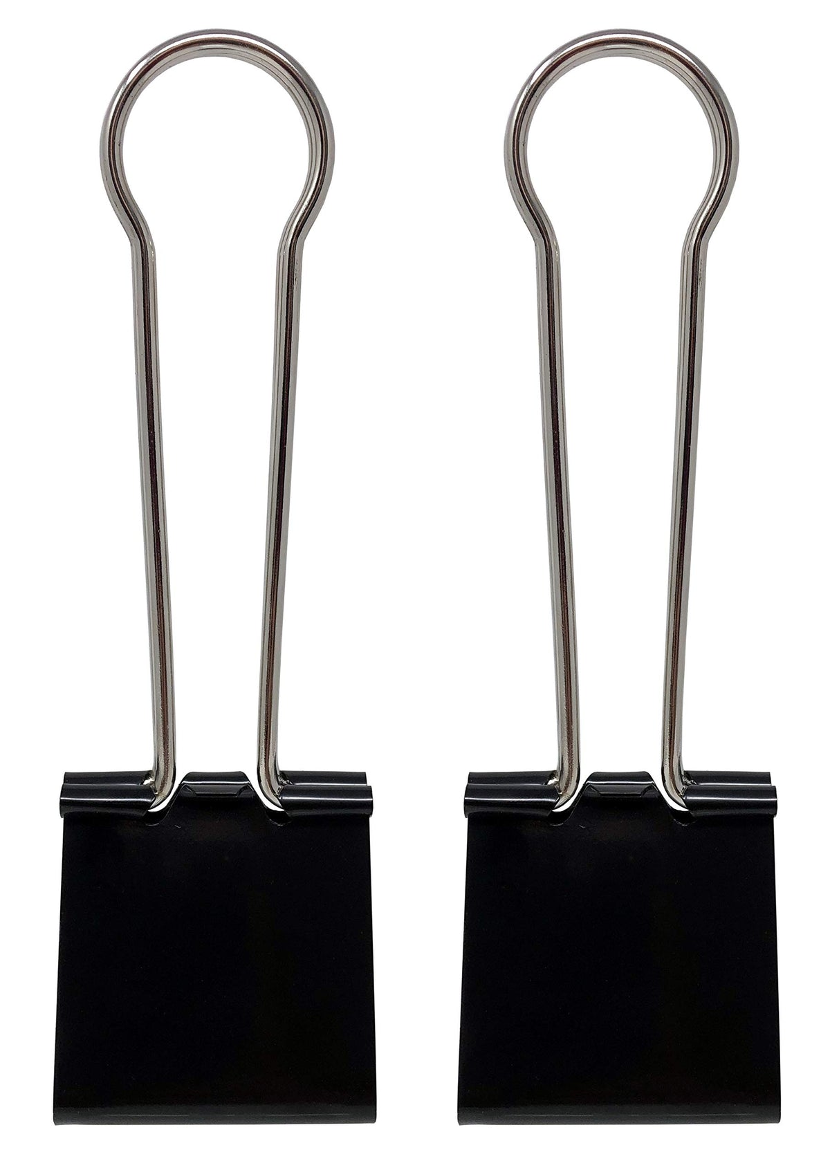 Clipco Binder Clips Jumbo Super Extra Large 2-1/3in Black (2-Pack)