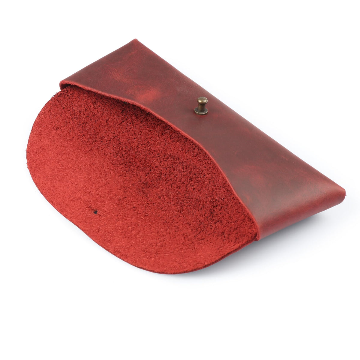Londo Genuine Leather Retro Pen and Pencil Case - Metal Snap Fastener, Pencil Pouch Stationery Bag
