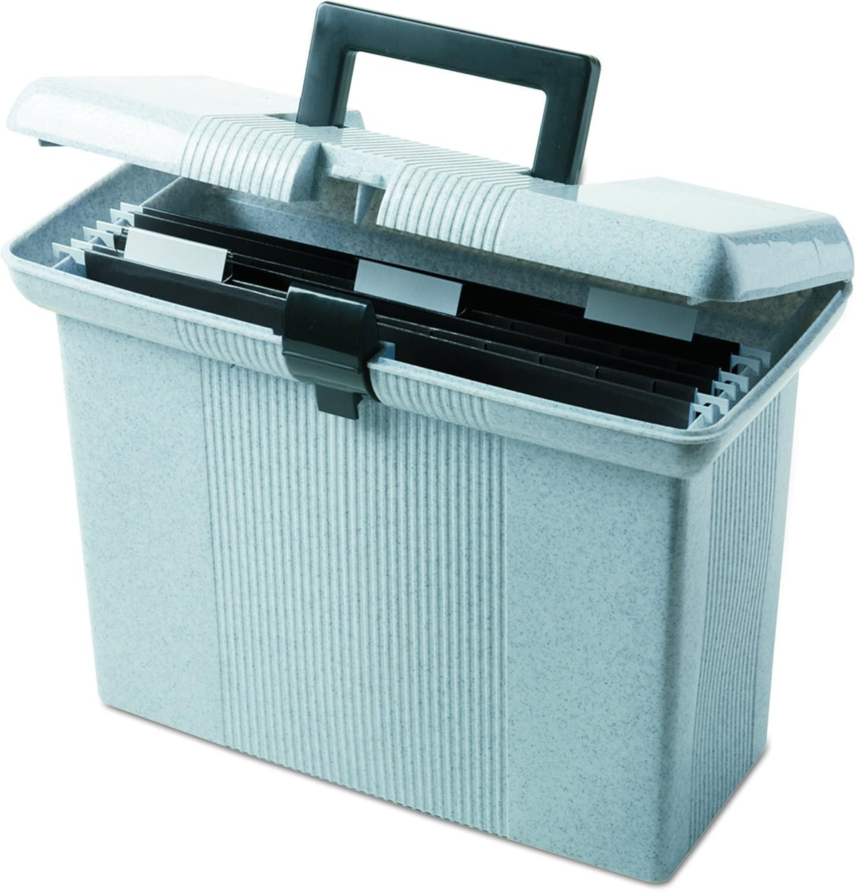 Pendaflex Portable File Box with File Rails, Simple Document Storage, File Bin for Home and Office