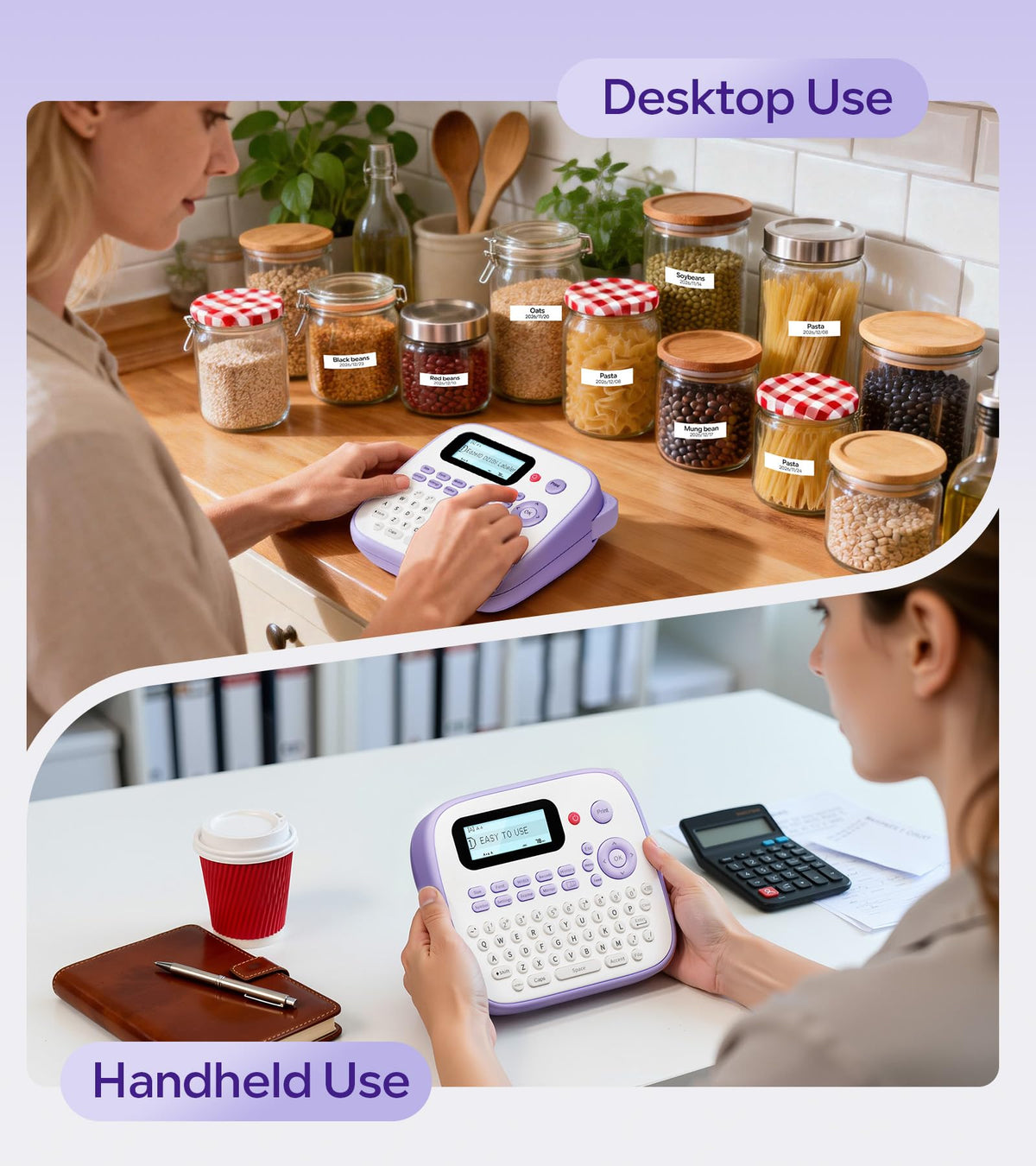 EazeID D210S Label Maker Machine with Tapes, Label Maker Waterproof-Labels