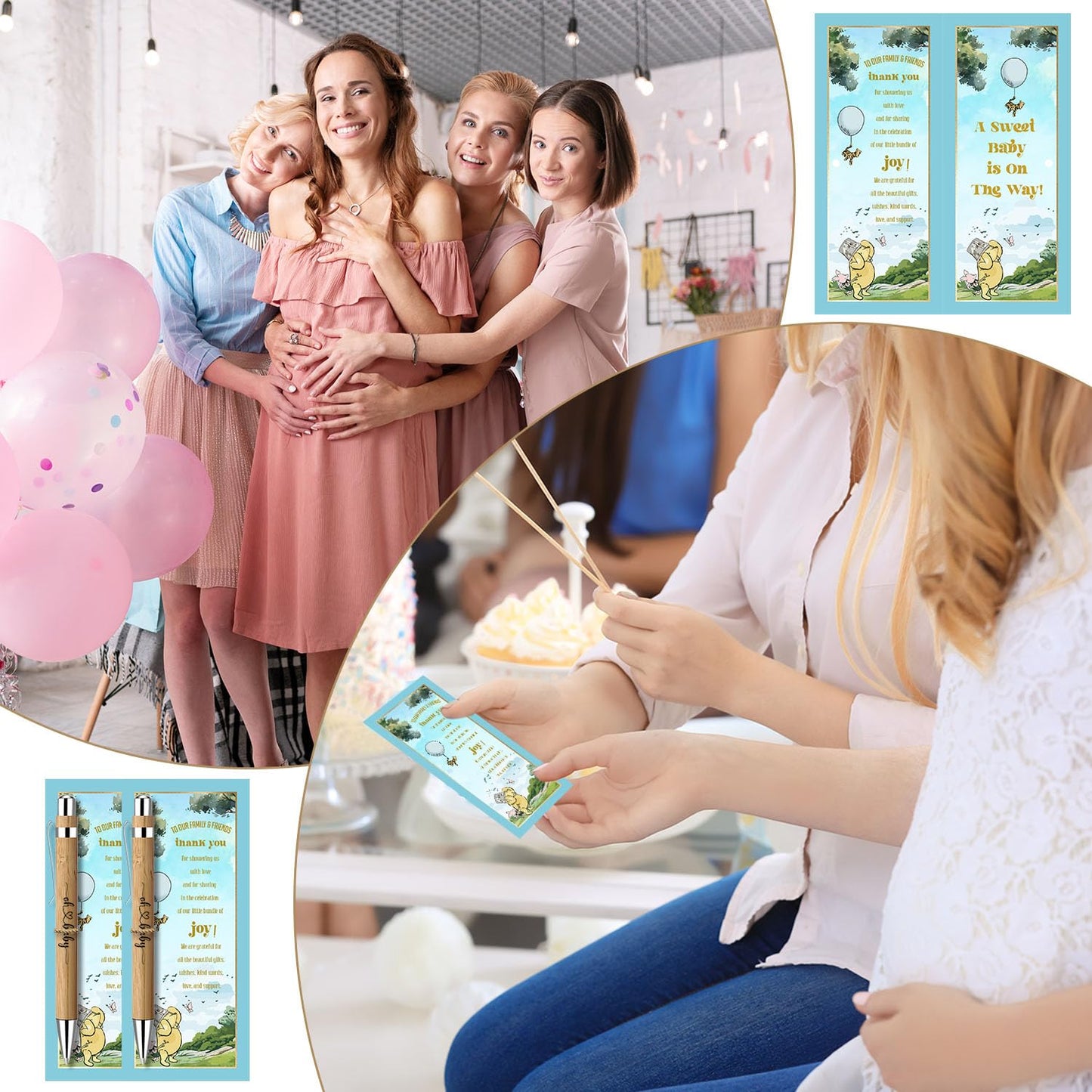 Toerifer Winnie Baby Shower Favors for 30 Guests, 30 Pcs Thank You Gifts for Baby Shower, Gender