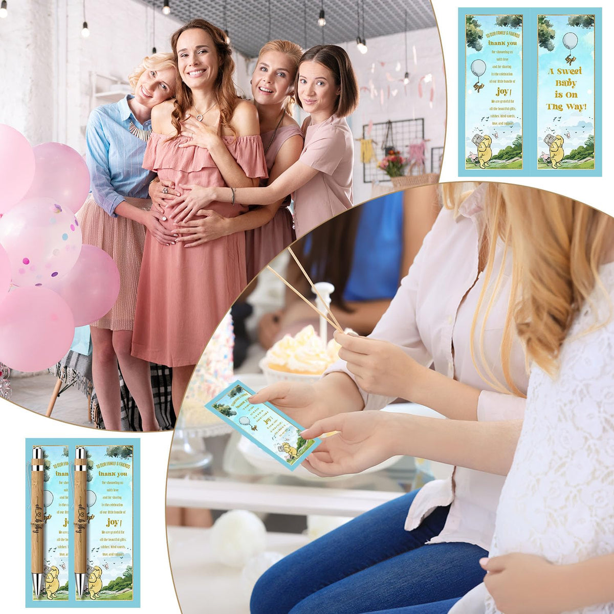 Toerifer Winnie Baby Shower Favors for 30 Guests, 30 Pcs Thank You Gifts for Baby Shower, Gender
