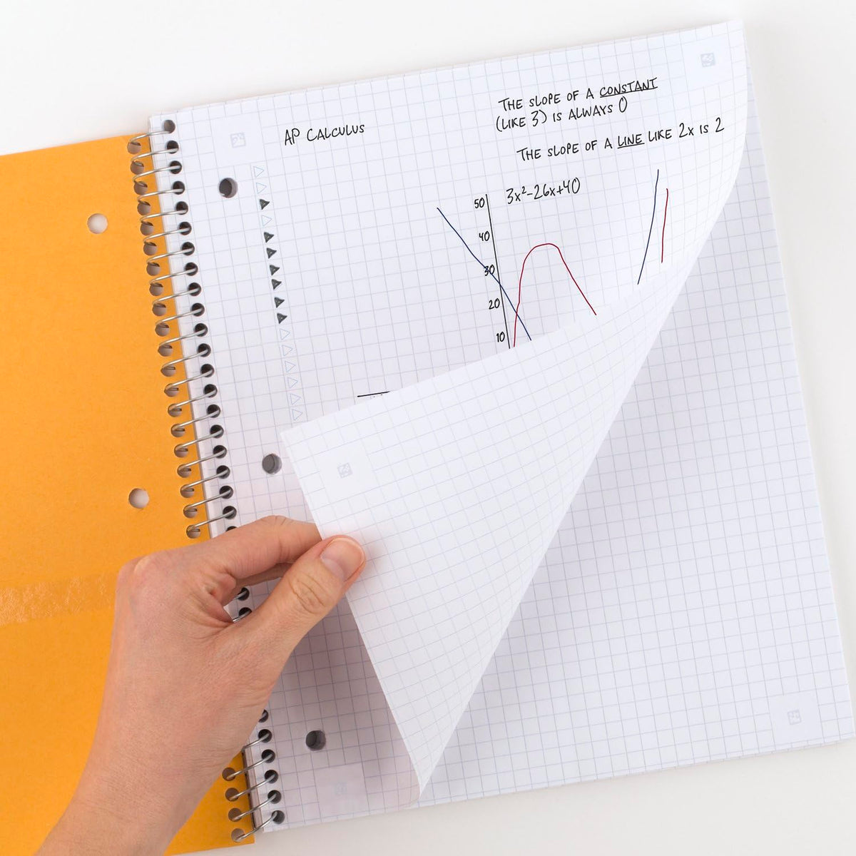 Five Star Spiral Notebook + Study App, 1 Subject, Graph Ruled Paper, Fights Ink Bleed, Water