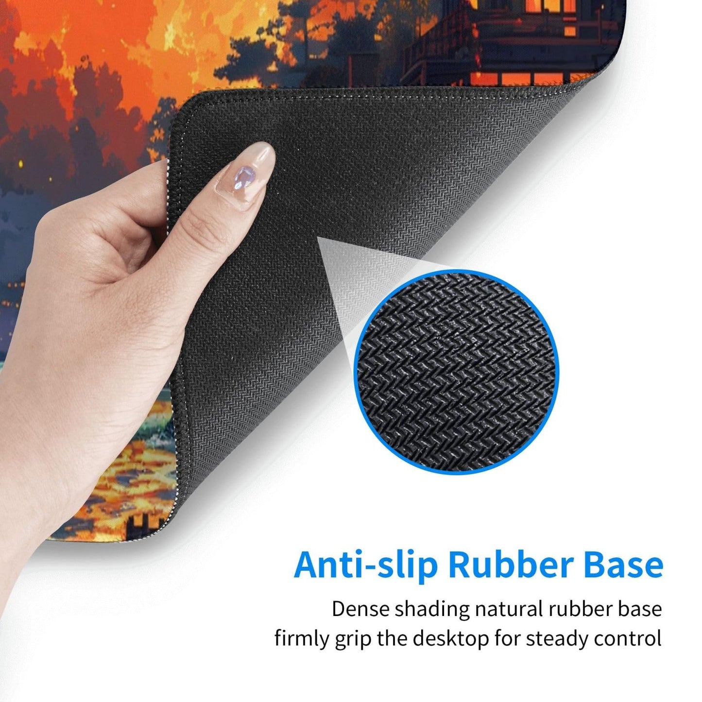 Gaming Mouse Pad Desk Pad,Extended Big Mouse Pad,31.5x11.8 Inch Long Computer Keyboard Mouse Mat