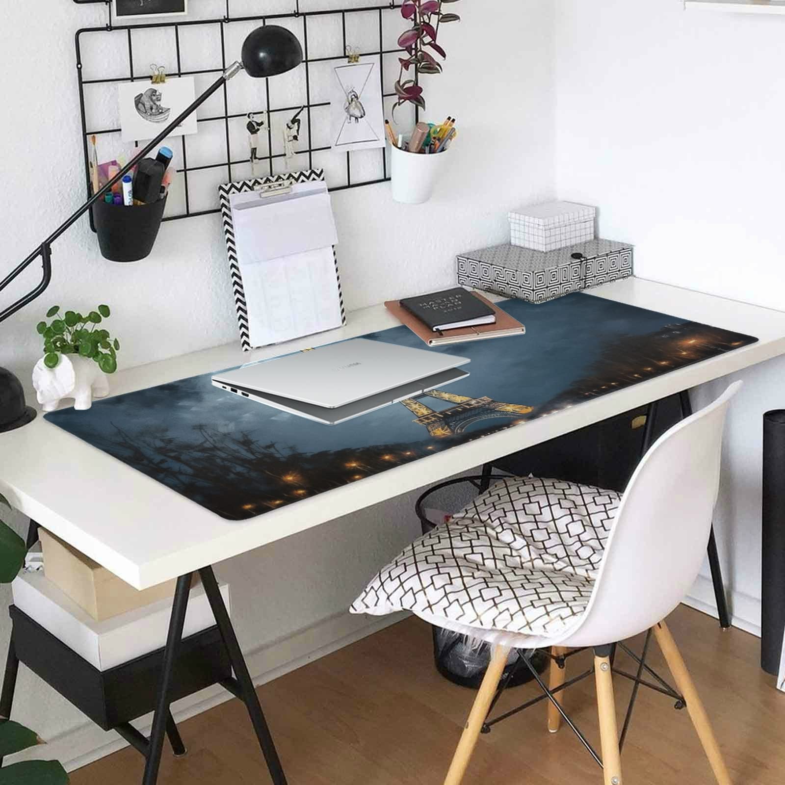 Paris Skyline Painting XXL Mouse Pad - Non-Slip Mouse Mat for Gaming & Work - Large 31.5 X 11.8