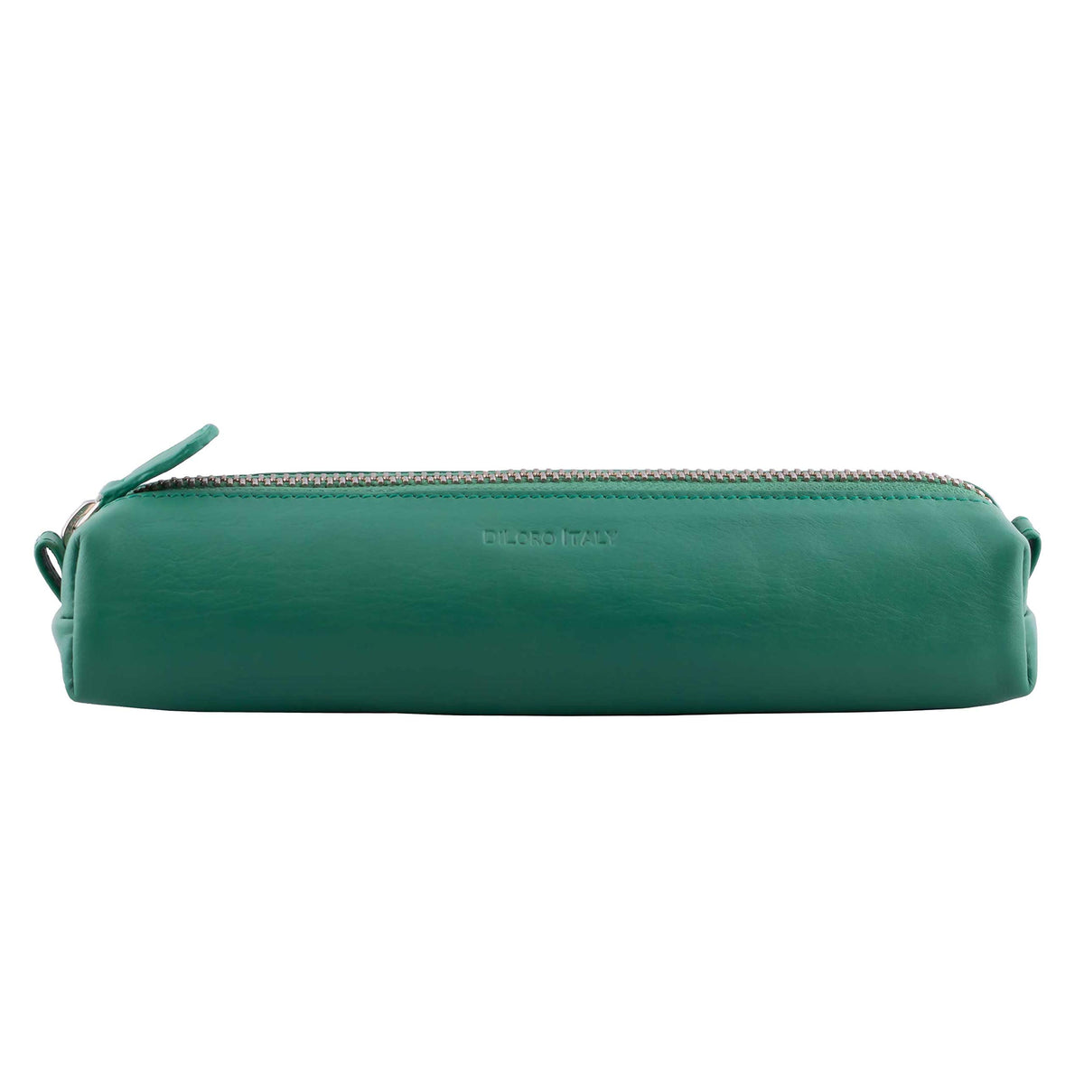DiLoro Leather Zippered Fountain Ballpoint Rollerball Pens and Pencils Case Holder Pouch Genuine