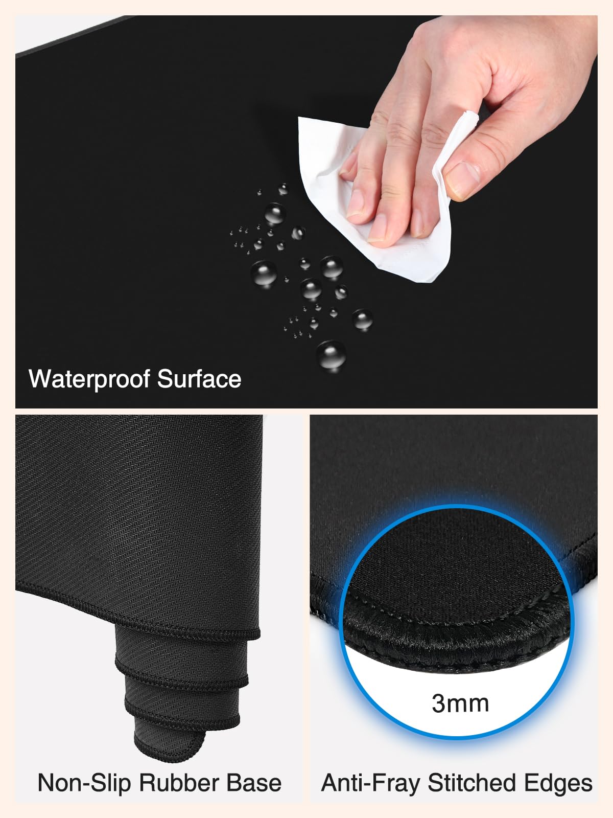 Magnetic Wireless Charging Mouse Pad, 31.5"x15.8" Large Desk Mat