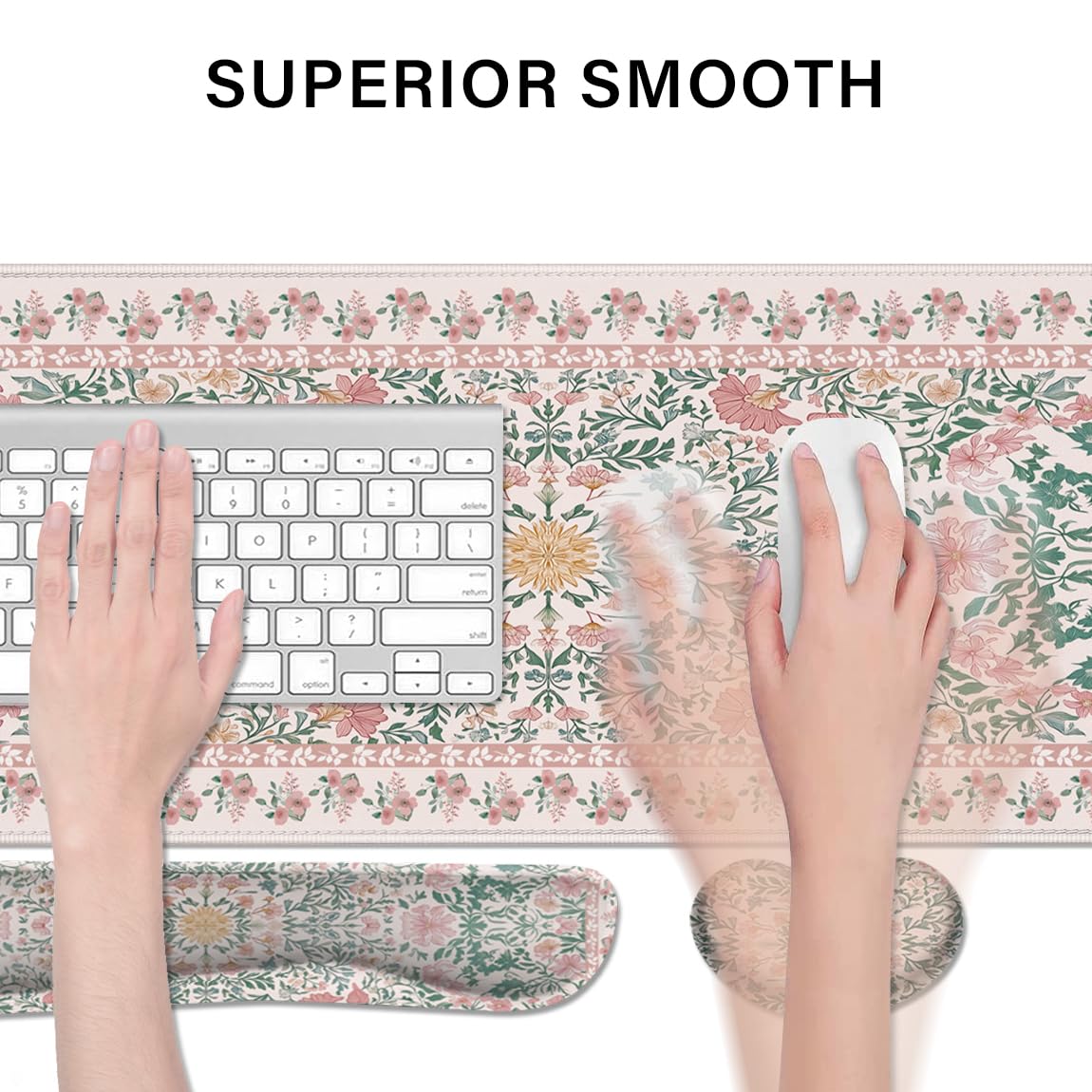 Desk Pad and Keyboard Wrist Rest, Large Mouse Pad + Keyboard Pad+Mouse Wrist Support, Non-Slip Desk